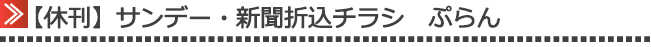 サンデー折込チラシ ぷらん